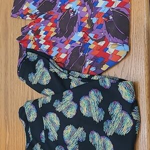 2 pairs of Disney Lularoe TC leggings